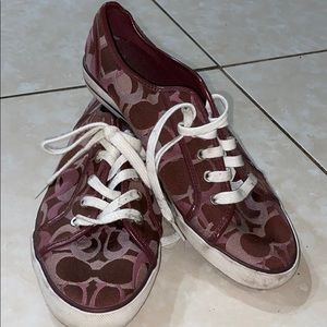 Purple coach tennis shoes!